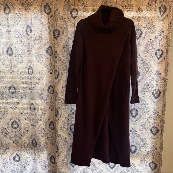 G By Giuliana‎ Plum Maxi Tunic Turtle Neck Sweater Size Small - Picture 1 of 8